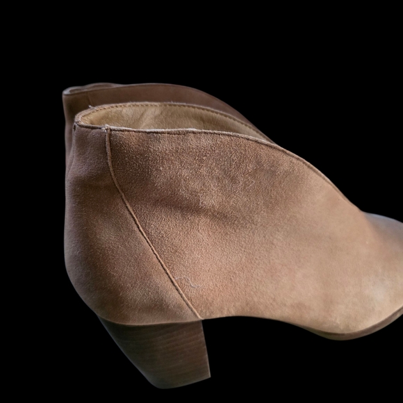 Lucky Brand Tan Peep-Toe Heeled Boots - Picture 6 of 7